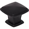 Jeffrey Alexander 1-3/16" Overall Length Matte Black Square Milan 1 Cabinet Knob 1091MB - alternate 1
